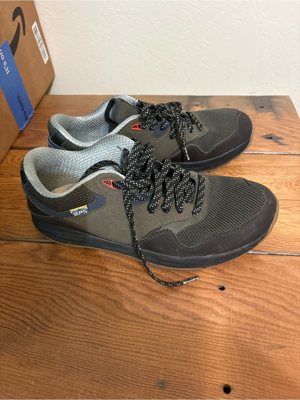 LEMS Men's Low-Profile Athletic Shoe in Olive and Black - Picture 4 of 4